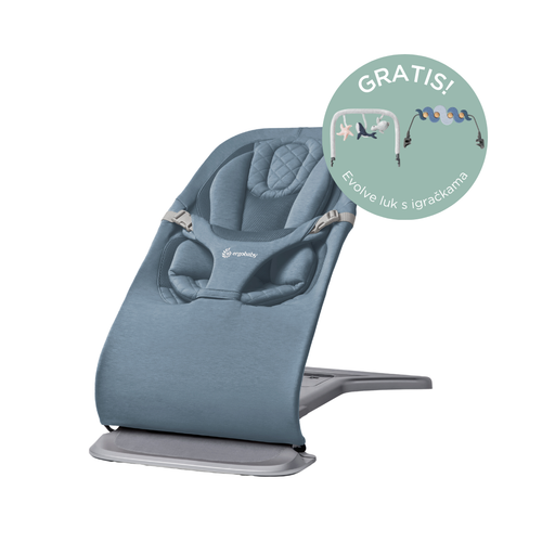 Ergobaby Evolve Bouncer - Oxford Blue + POKLON luk s igračkama  slika 1