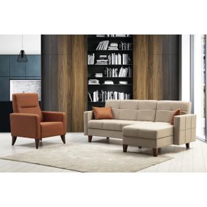 Polya L - Beige Beige Sofa Set