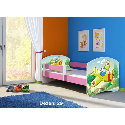 Deciji krevet ACMA II 140x70 + dusek 6 cm PINK29 slika 1