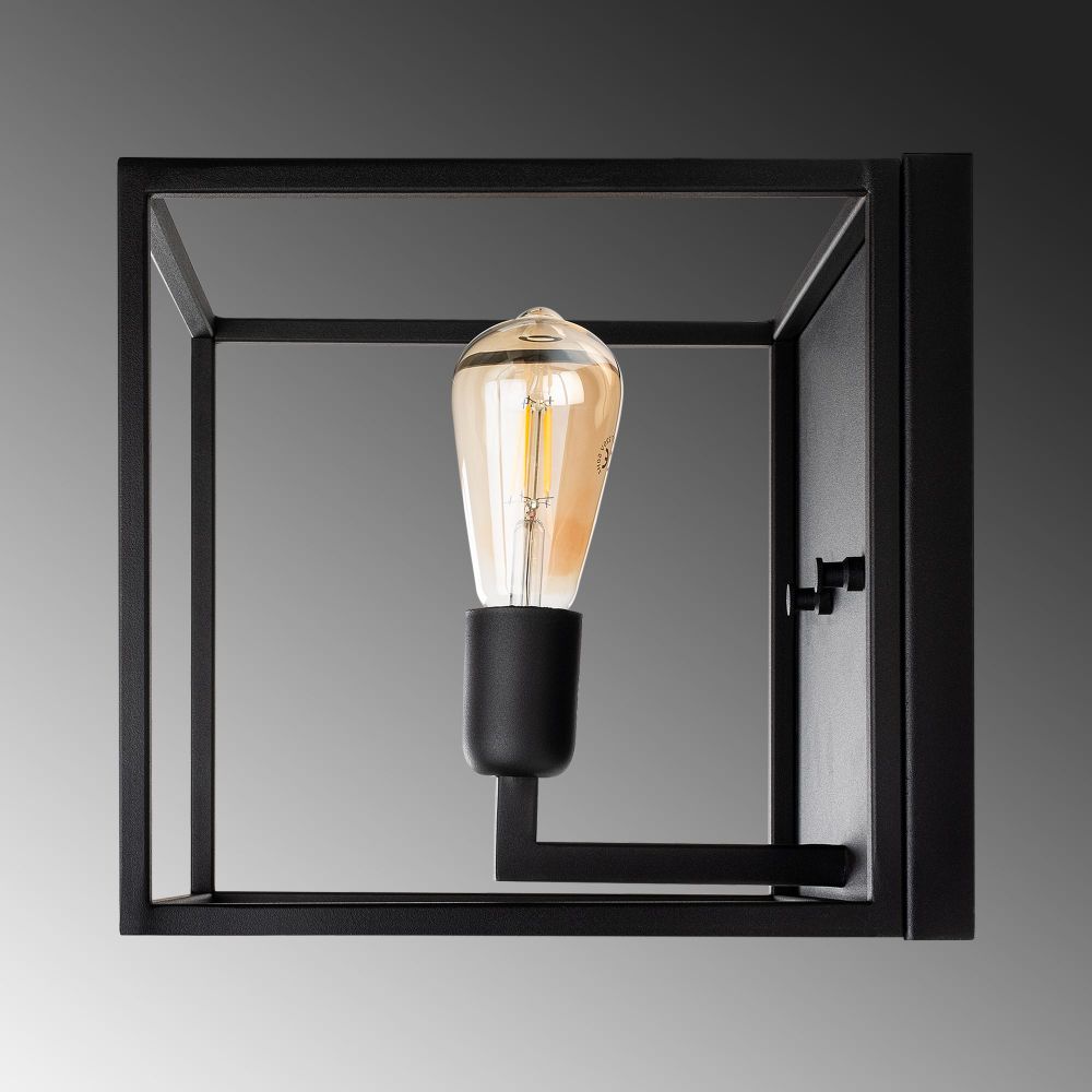Zidna Lampa Kafes - 13750, boje: Crna slika 8
