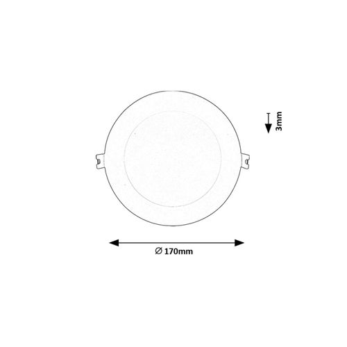 Rabalux Shaun2 okrugla ugradna lampa 170mm 71218 slika 2