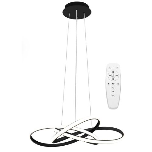 TOOLIGHT Moderna LED stropna svjetiljka + Pilot App814-CP čvor crna slika 6