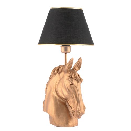 Opviq Stolna svjetiljka, Horse - Black, Gold slika 4