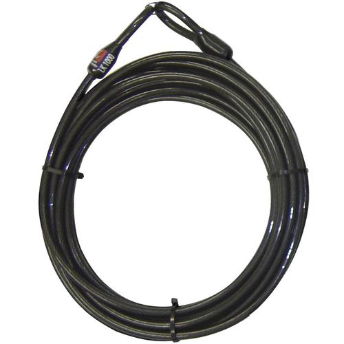 Security Plus 0289 čelični kabel s plastičnom oblogom  crna  omče za lokot slika 1