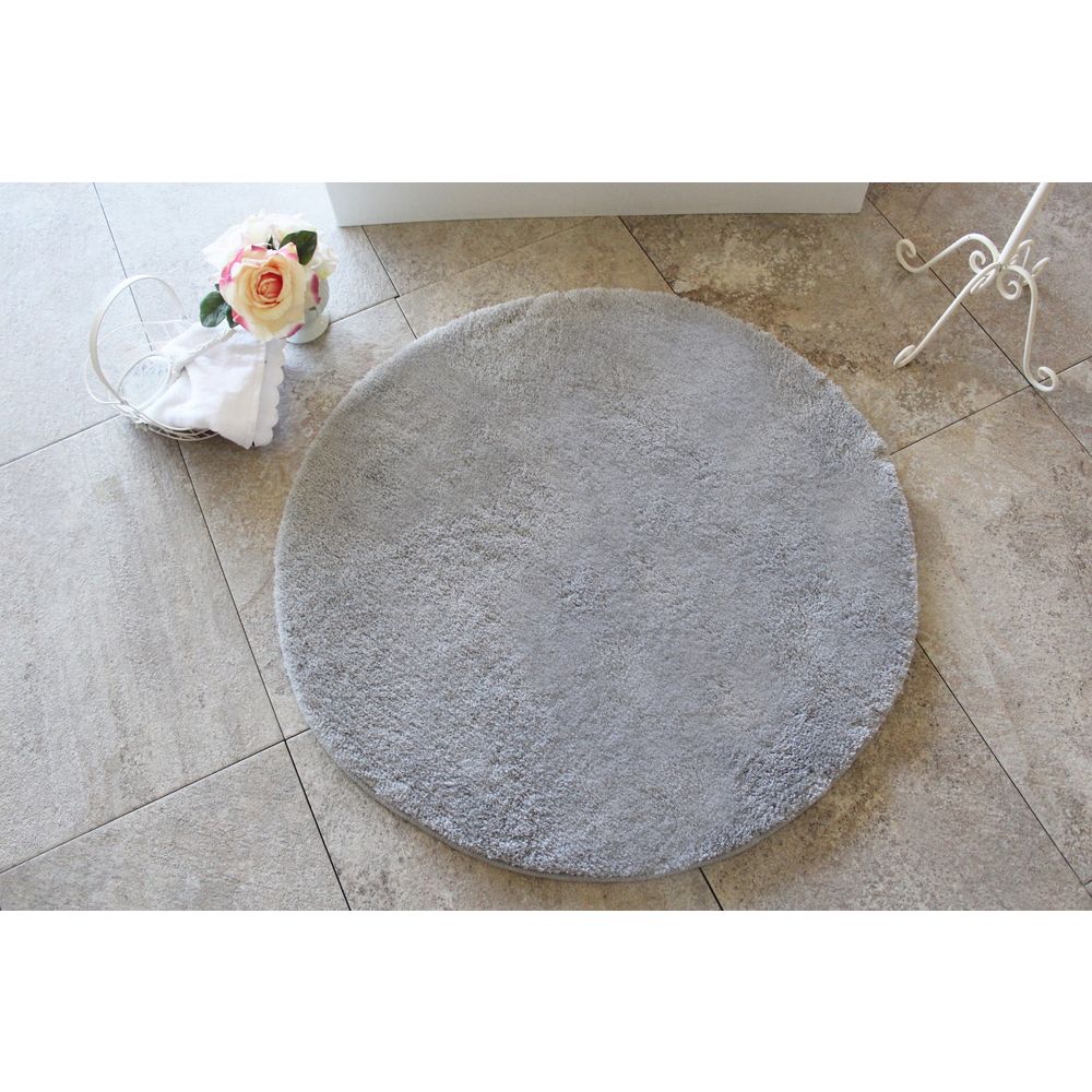 Kupaonski tepih Colors of - Grey Grey, promjera 90 cm slika 1
