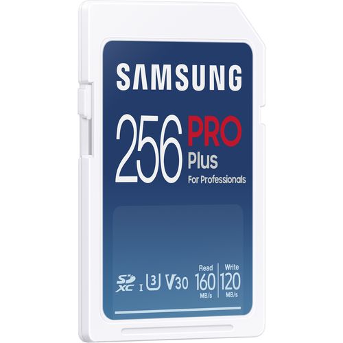 Samsung MB-SD256K/EU SD Card 256GB, PRO Plus, SDXC, UHS-I U3 V30 Class10, Read up to 160MB/s, Write up to 120 MB/s, for 4K and FullHD video recording slika 3