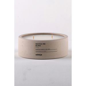 Candle Watch Me Burn Flat Beige