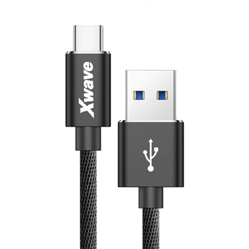 Xwave USB TIP-C 1.2m  3A Al /black mesh slika 2