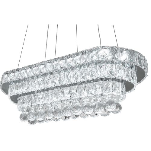 TOOLIGHT viseća stropna svjetiljka Crystal LED 102W Daljinski upravljač APP417-CP slika 12