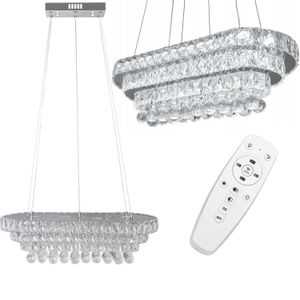 TOOLIGHT viseća stropna svjetiljka Crystal LED 102W Daljinski upravljač APP417-CP