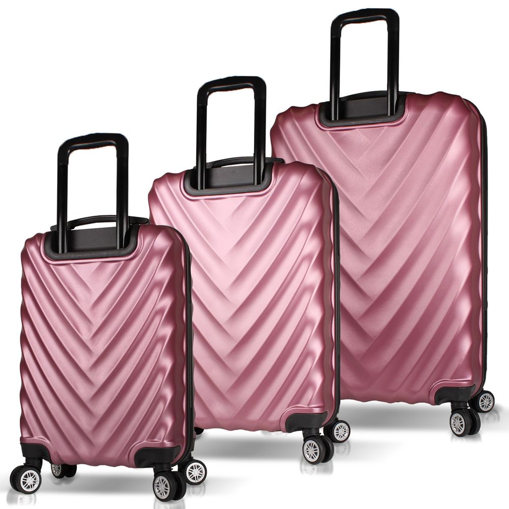 Set Kofera 6609 u Roze Zlatnoj Boji (3 Komada) slika 2