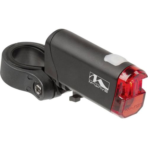M-Wave stražnje svjetlo za bicikl  HELIOS K 1.1 LED baterijski pogon crna slika 1