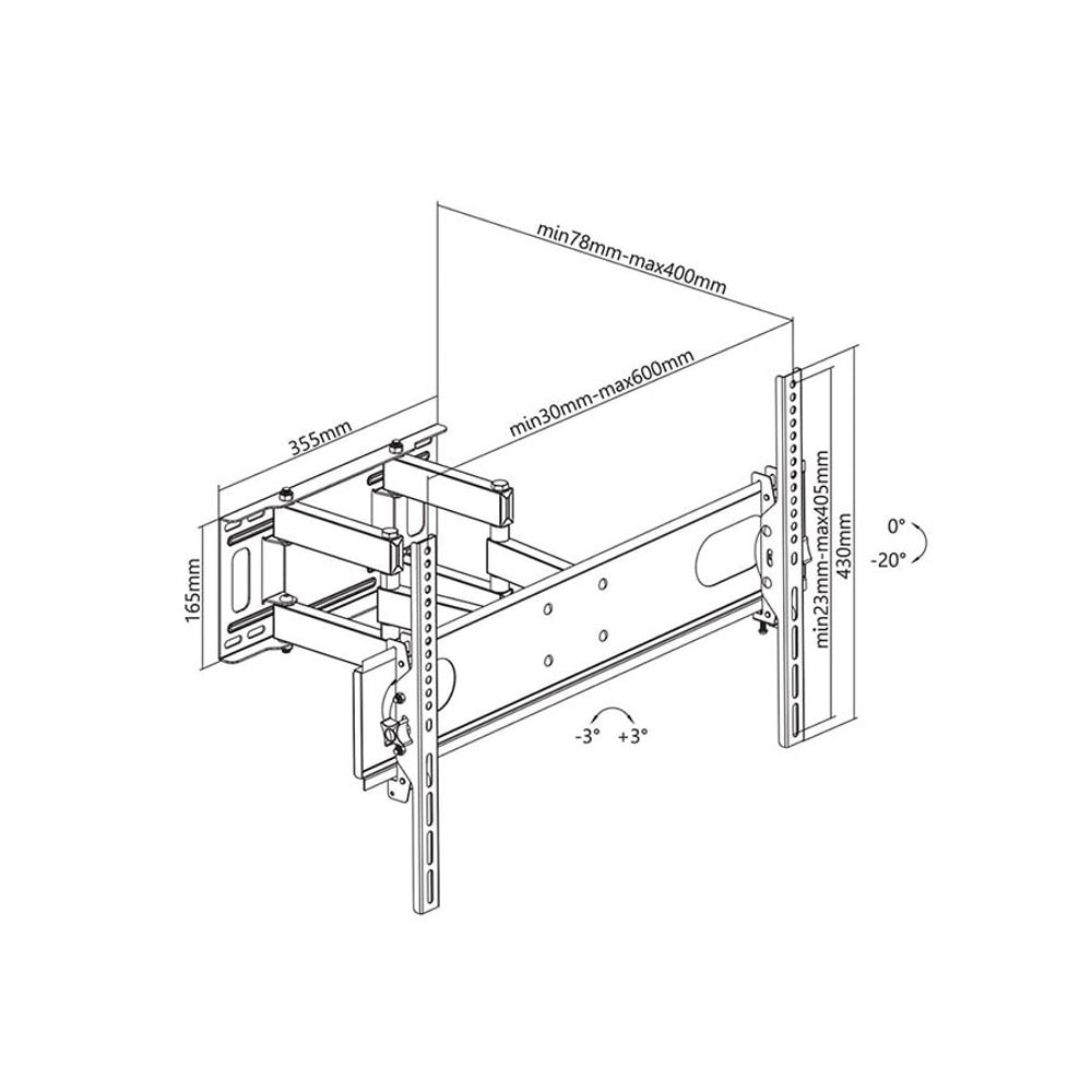 STELL Nosač za TV SHO 4620 Extended holder TV 37"- 70"  slika 6