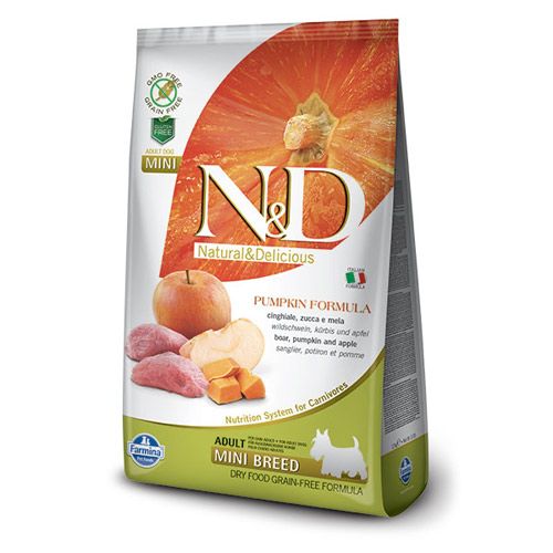 N&D Pumpkin Adult Mini Divlja Svinja i Jabuka 800g slika 1