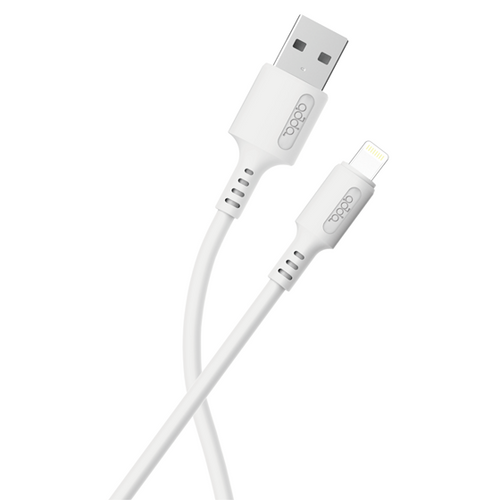 Kabel ADDA USB-300-WH, Fusion Charge+Data, USB-A na 8pin, 3.1A, Premium TPE, 1.2m, bijeli slika 1