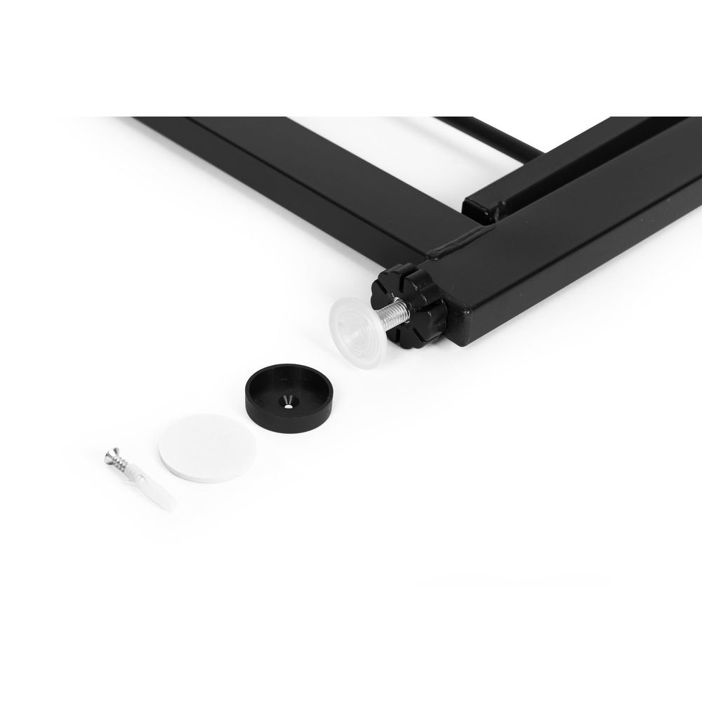 ECOTOYS sigurnosna vrata 74–132 cm za stepenice i vrata – čelična s dodatnim panelima, crna slika 7