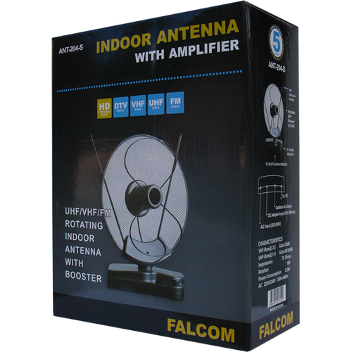 Falcom Antena sobna sa pojačalom, UHF/VHF, srebrna - ANT-204S slika 2