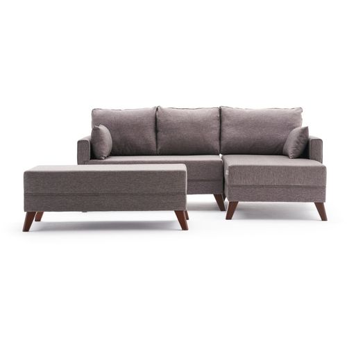 Atelier Del Sofa Kutna garnitura na razvlačenje, Smeđa, Bella Mini Corner Sofa Right - Brown slika 6