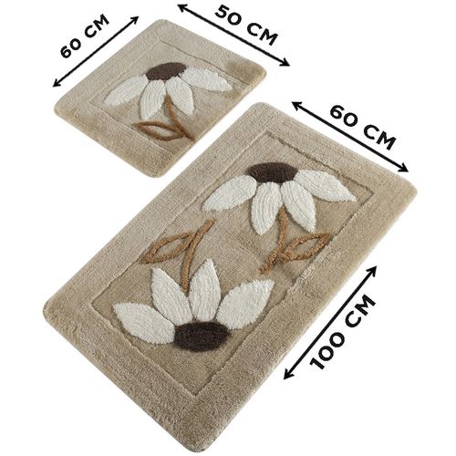 Daisy - Rock Multicolor Acrylic Bathmat Set (2 Pieces) slika 3