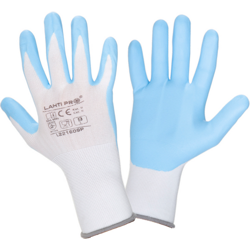  Lahti rukavice nitrilne  bijelo-plave, "6" slika 1