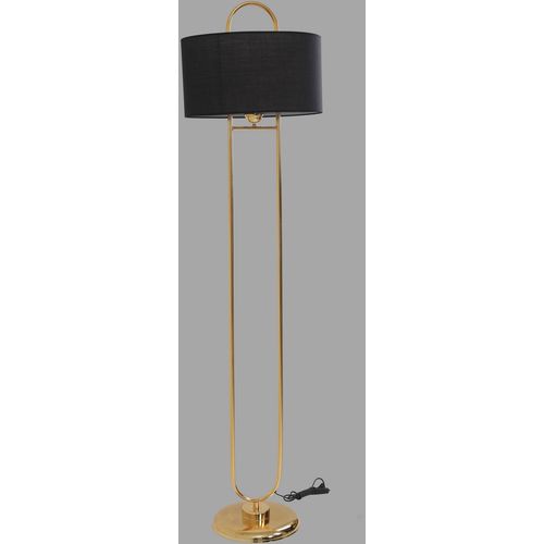 Elips Gold Lambader Silindir Siyah Abajurlu Gold Floor Lamp slika 2