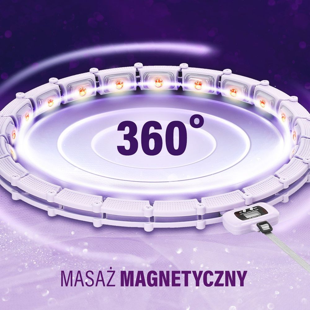 Hhm14 hula hoop ljubičasti magnetni s utegom + brojačem hms slika 4