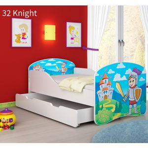 Dječji krevet ACMA s motivom + ladica 140x70 cm - 32 Knight