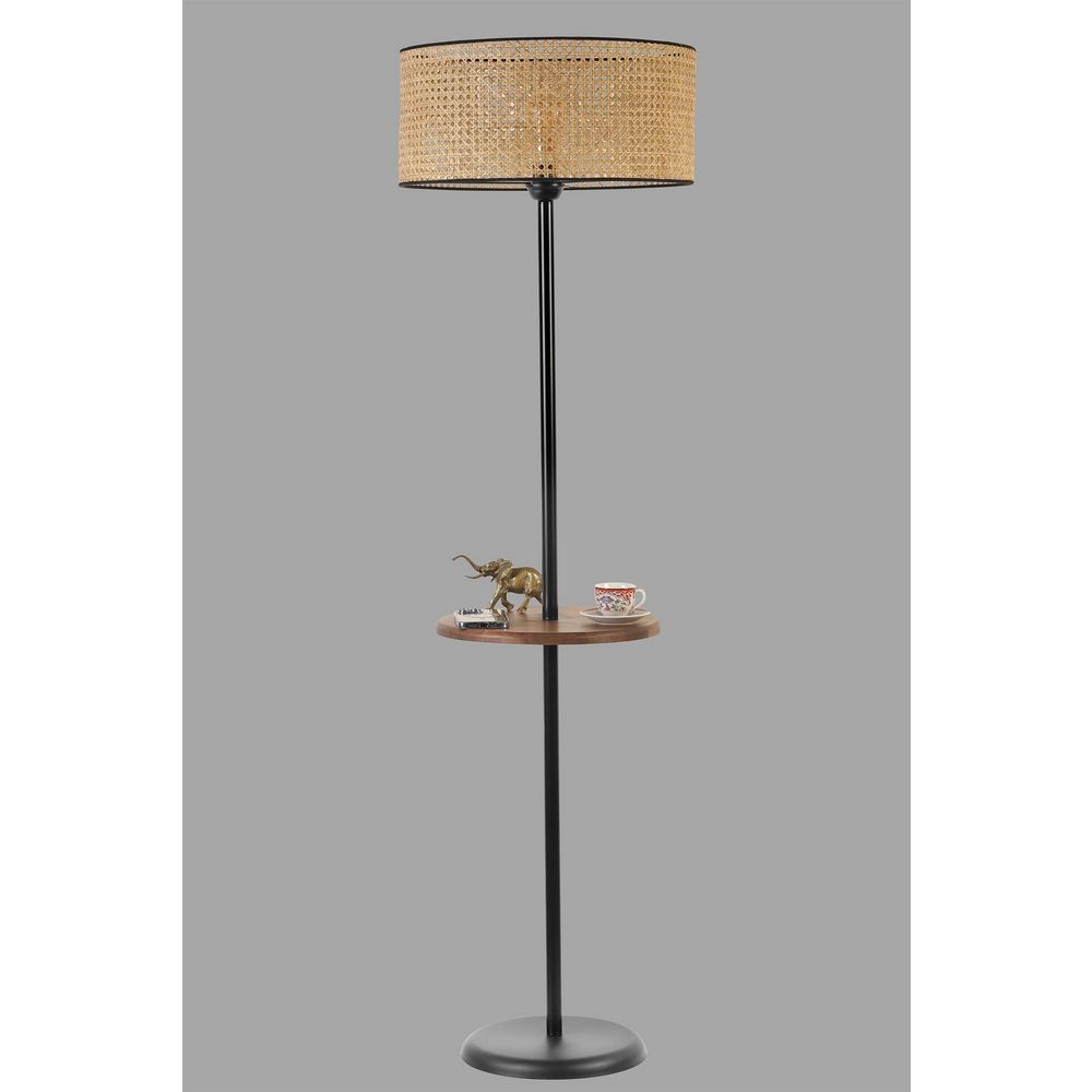 Mercan 8737-1 Crna Rattan Podna Lampa slika 3