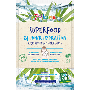 7th Heaven Superfood 24hr Hydration Rice Protein maska u maramici, 1 kom. 