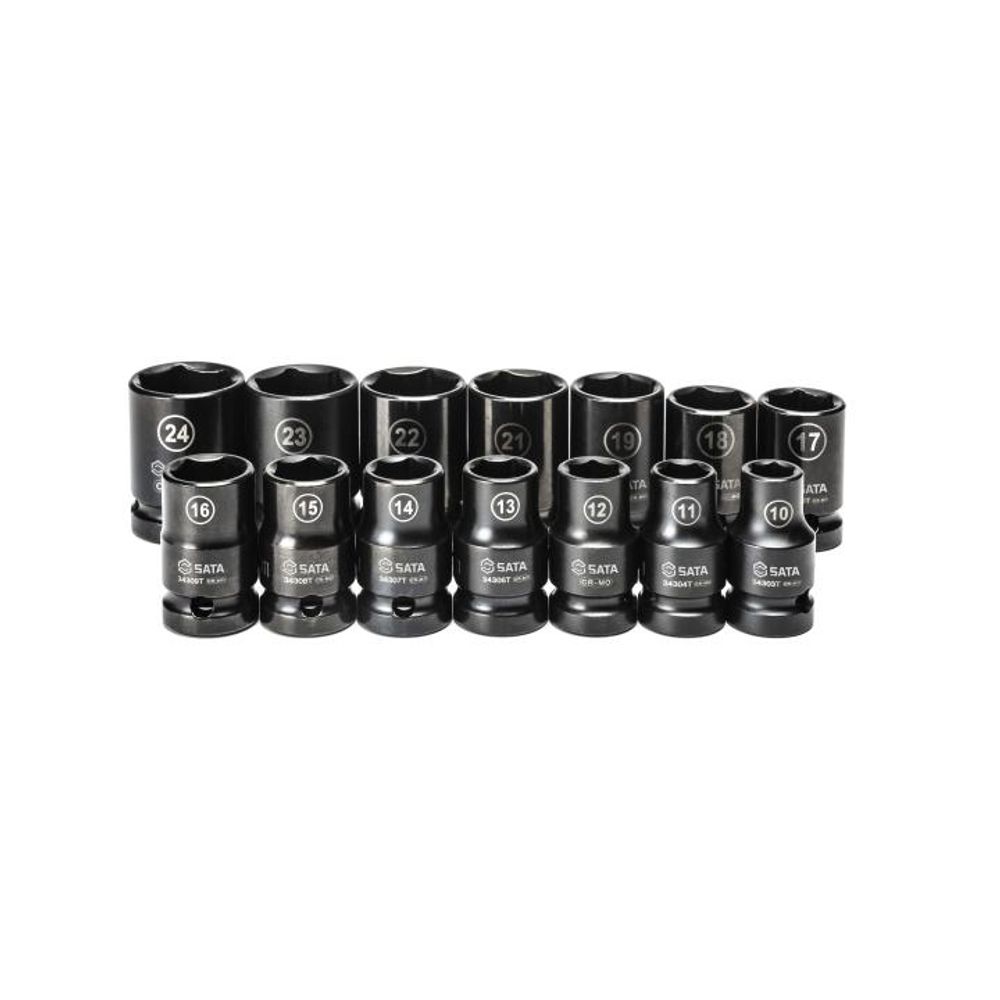 Sata Set nasadnih ključeva impact 1/2" 10-24 mm 14 Komada ST34397T slika 2