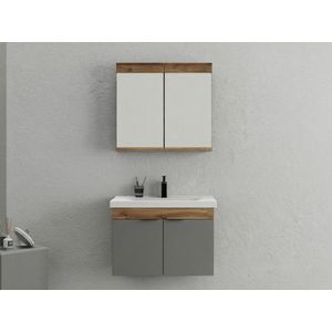 Set namještaja za kupatilo (2 komada) Carıno 80 - bor, mat siva