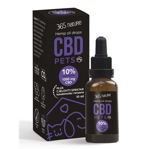 365 NATURE CBD Pets 10% ulje konoplje, 10ml slika 1