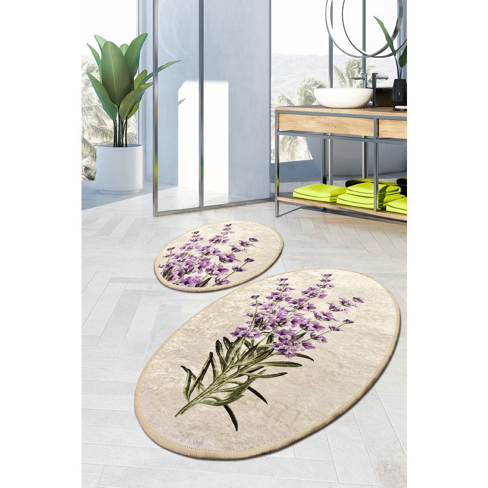 Set Kupatilskih Prostirki Lavender DJT Multicolor (2 Komada) slika 1