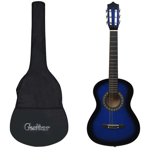 Klasična gitara za početnike i djecu s torbom plava 1/2 34 " slika 17
