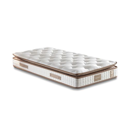 Woody Fashion Madrac, Bijela boja Smeđa, Queen 90x190 cm Single Size Padded Firm Mattress slika 3