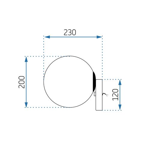 TOOLIGHT Zidna svjetiljka Black App949-1W staklena zidna svjetiljka slika 5