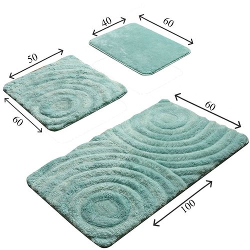 Colourful Cotton Kupoanski tepih set 3 komada-WAVE mint, Wave - Mint slika 4