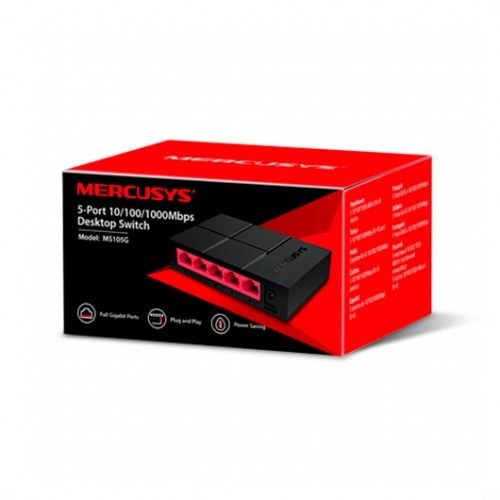 Mercusys MS105G 5-port 10/100/1000 Desktop Switch slika 2