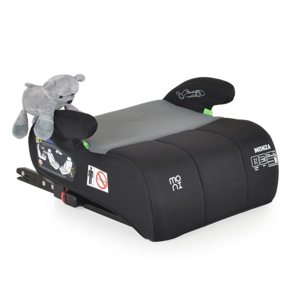 Moni Autosjedalica sa plišanom igračkom Monza 125-150cm Isofix, Grey slika 1