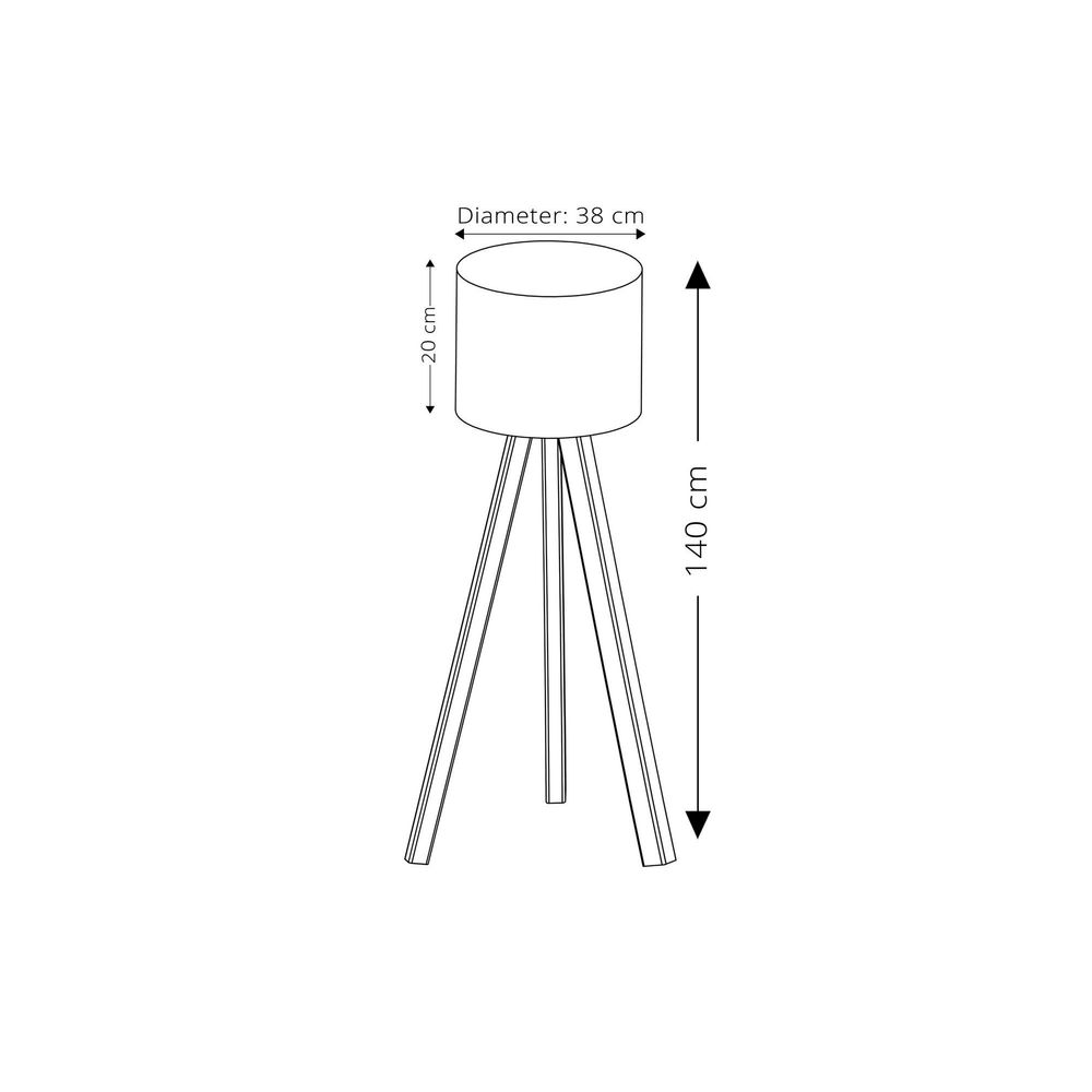AYD-1562 Plava i Smeđa Podna Lampa slika 3
