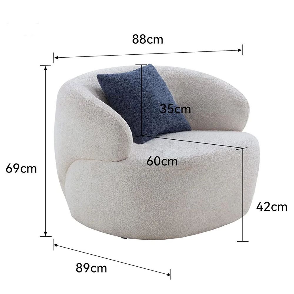 Wing Chair Venedik - Bijela slika 5