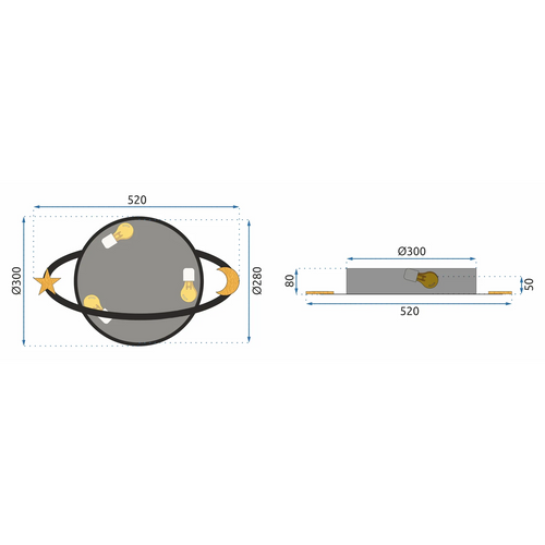 TOOLIGHT Luster svjetiljke White Moon APP865-C slika 13