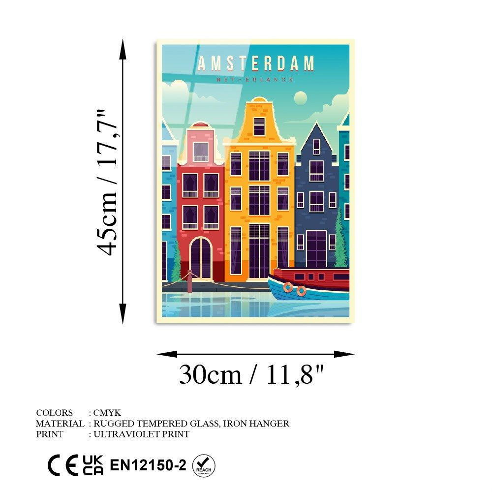 UV-1028 - Dekorativna Slika na Kaljenom Staklu, Višebojna, 30 x 45 cm slika 7