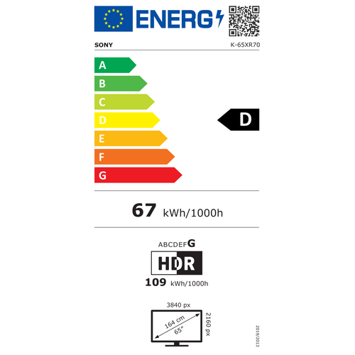 Sony televizor Mini LED UHD K65XR70PAEP slika 2