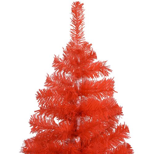 Umjetno božićno drvce LED sa stalkom crveno 150 cm PVC slika 12