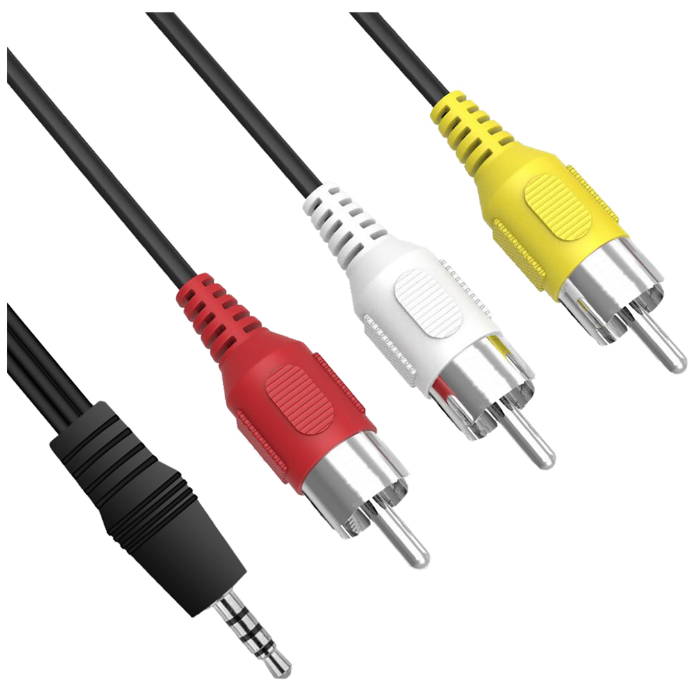 Amiko Činč 3 x RCA na Jack 3.5mm kabl, 1.2 met - Jack 3.5 mm - AV cable (RCA) slika 1