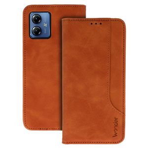 WONDER PRIME PREMIUM PREKLOPNA MASKA ZA MOTOROLA MOTO G14 BROWN