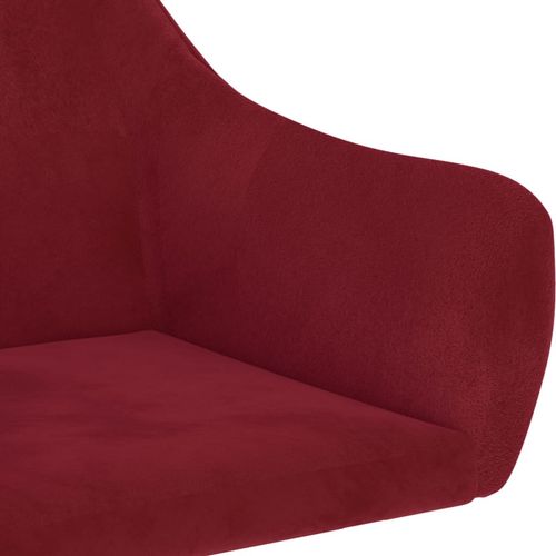Stolica za ljuljanje crvena boja vina baršunasta slika 7