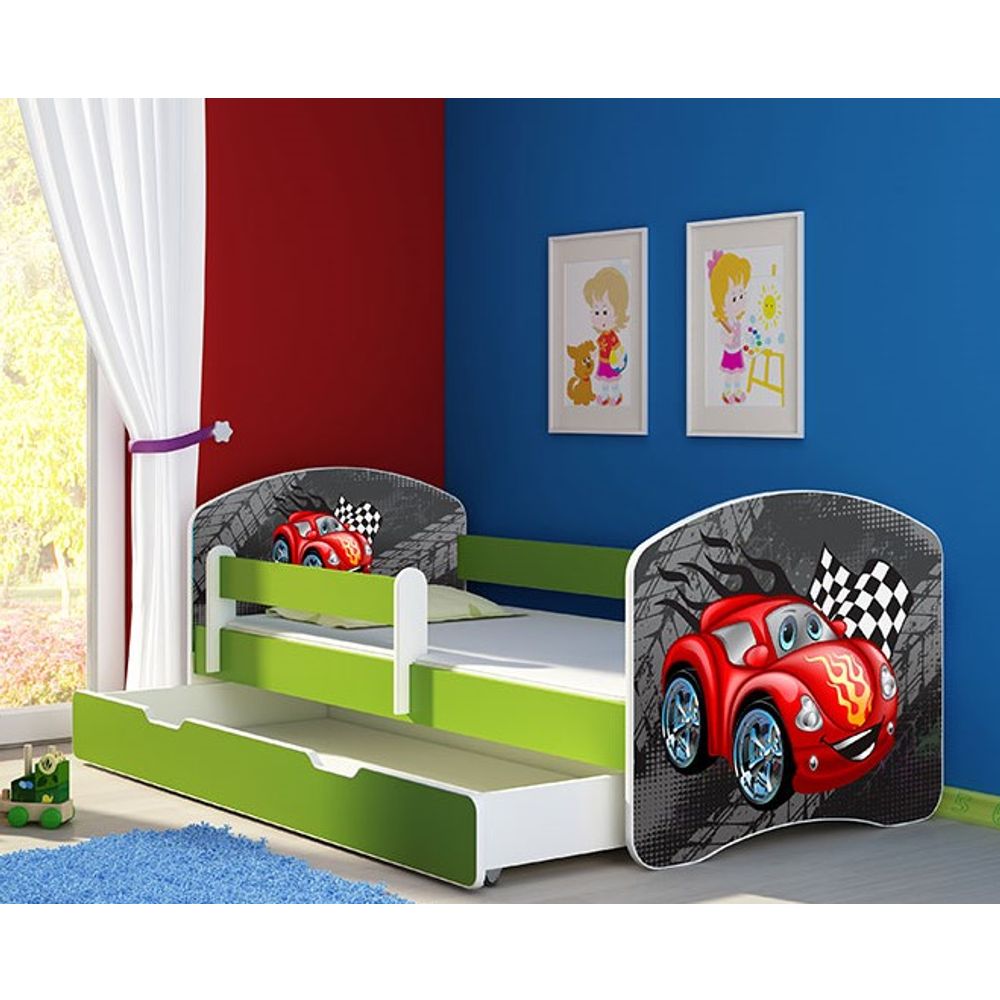 ACMA Dječiji krevet Acma II sa ladicom Green - 140x70cm - Dezen 05 slika 1