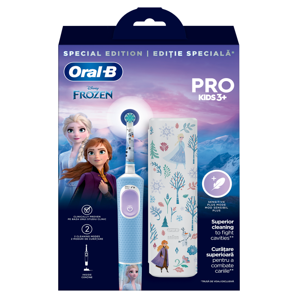 Oral B Električna Četkica Za Zube D103 Vital. Frozen+Travel slika 2